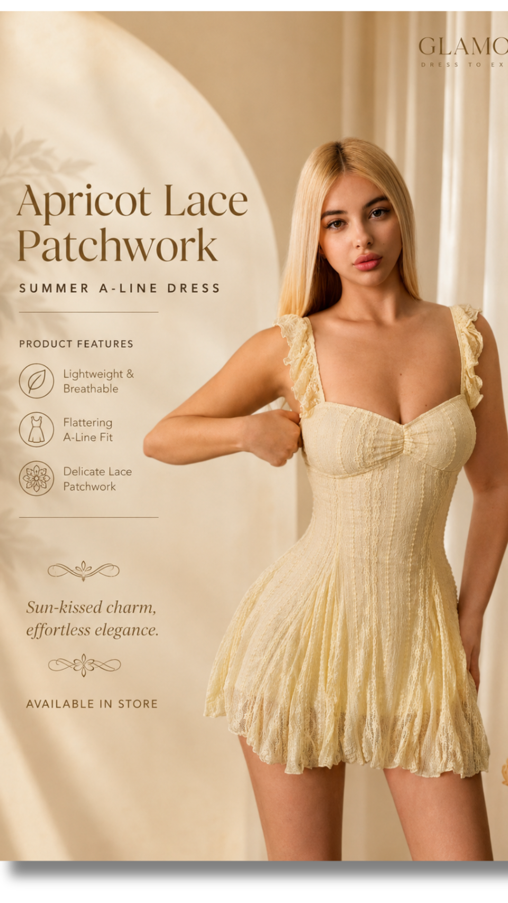 V-neck Sleeveless Waist-cinching Dress For Women