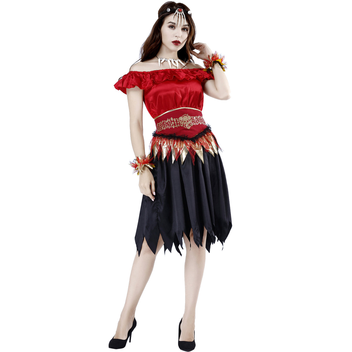 Zombie Vampire Lady Halloween Costume Adult Vampire Outfit Evil Devil Costume