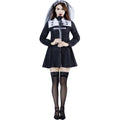 Halloween Dark Evil Nun Costume Cosplay Costume for Women Performance Uniform