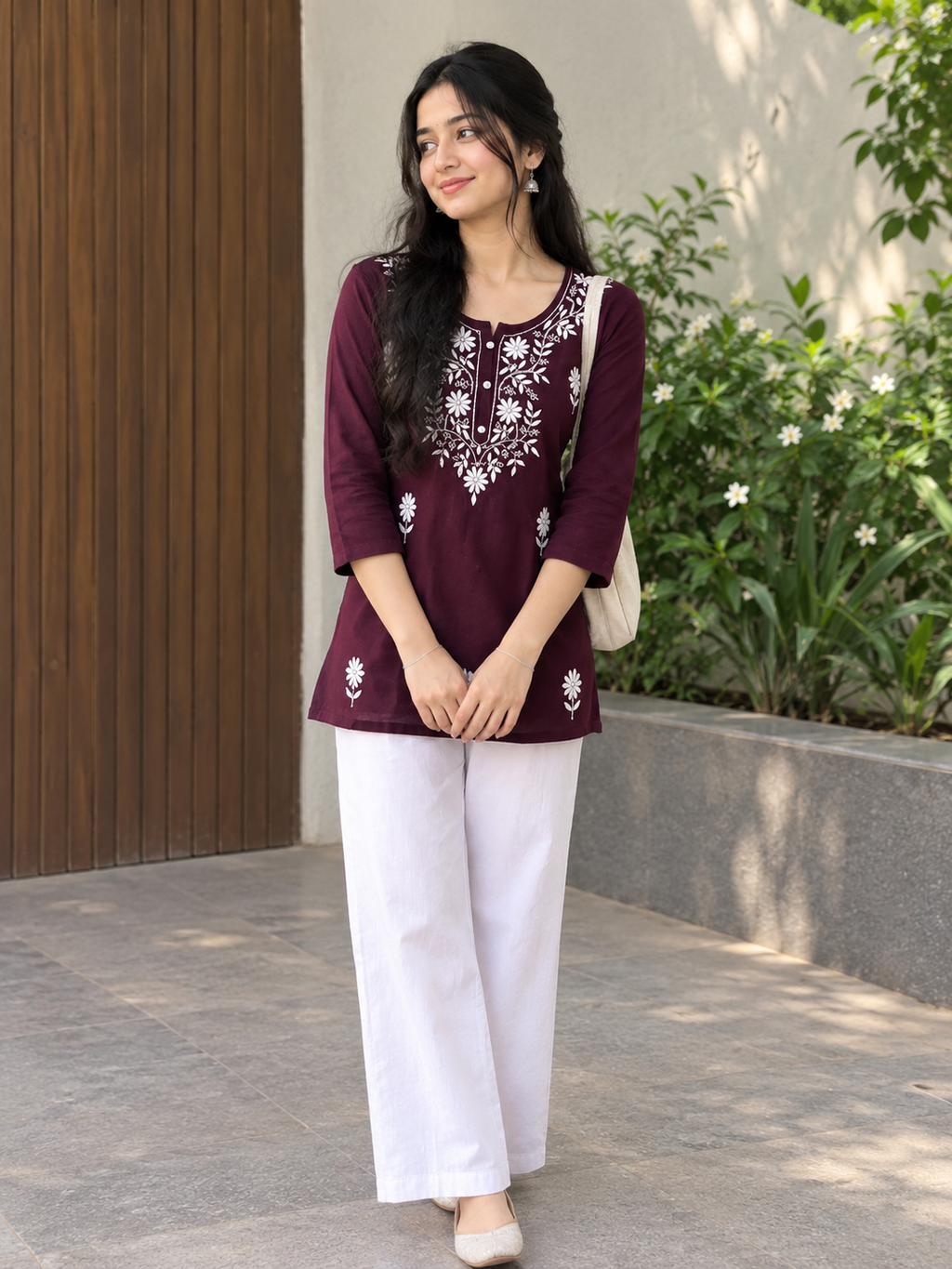 Women's Cotton Embroidery Design Short Kurti For Casual & Daily Wear