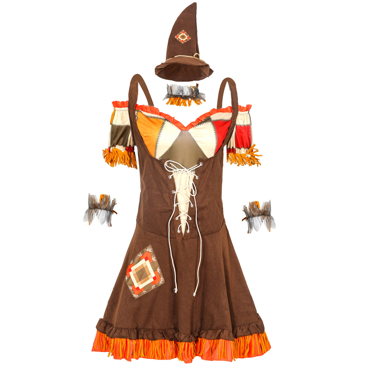 Clown Witch Costume Wizard Scarecrow in the Wizard of Oz Stage Performance Costume Halloween Outfit