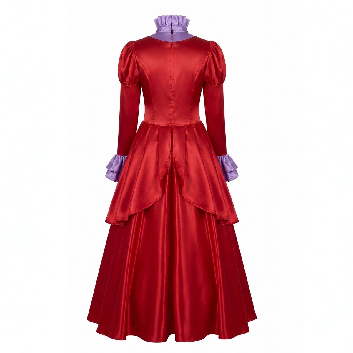 Halloween Queen Cosplay Costume Adult Alice in Wonderland Queen of Hearts Court Long Dress