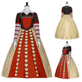 Alice in Wonderland Queen of Hearts Cosplay Costume Royal Style Long Dress Halloween Performance Clothing