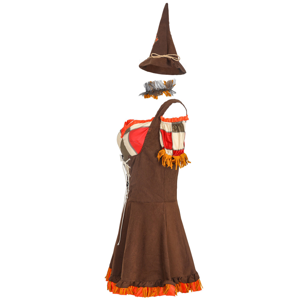 Clown Witch Costume Wizard Scarecrow in the Wizard of Oz Stage Performance Costume Halloween Outfit