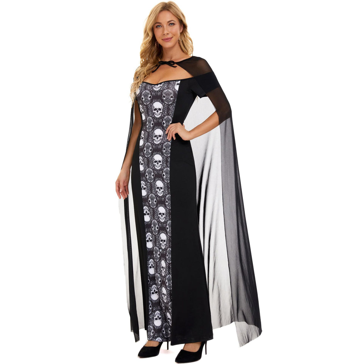Halloween Costume Skeleton Witch Ghost Bride Role Play Cosplay Outfit Vampire Witch