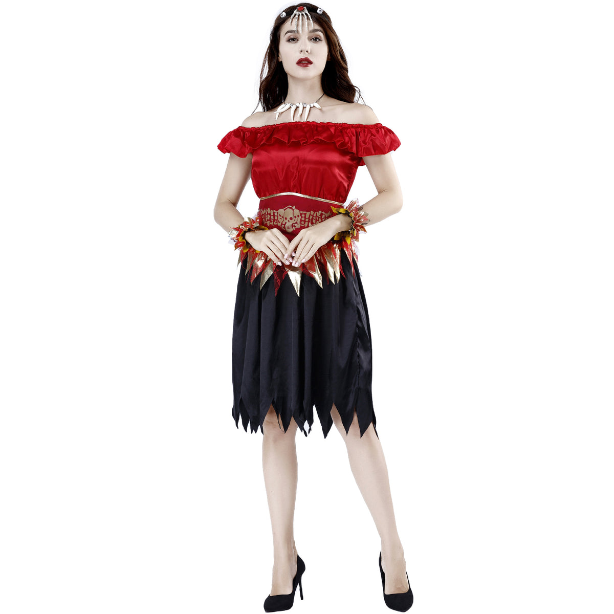Zombie Vampire Lady Halloween Costume Adult Vampire Outfit Evil Devil Costume